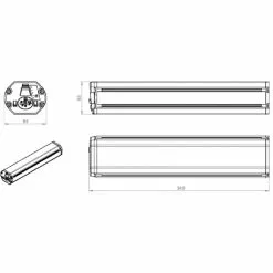 Batterie VAE 36V Compatible Bosch PowerTube Horizontale Doctibike -Hiplok Soldes Boutique batterie compatible bosch powertube 461wh horizontale croquis