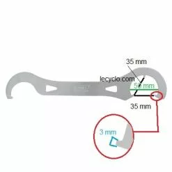 Clef 2 En 1 Contre écrou Fixie Et Boitier De Pédalier Super B -Hiplok Soldes Boutique clef 2 en 1 contre ecrou fixie et boitier de pedalier super b full 3
