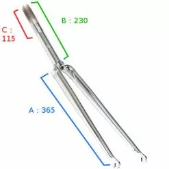 Fourche Droite Chromée 1 Pouce - BLB Classic -Hiplok Soldes Boutique fourche droite chromee 1 pouce blb classic full 4
