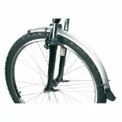 Messingschlager Paire De Garde Boue Pour Vélo 28 Pouces Avec Câble électrique - 45 Mm -Hiplok Soldes Boutique garde boue argent avant et arriere pour velo 28 pouces 45 mm full 3