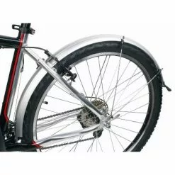 Messingschlager Paire De Garde Boue Pour Vélo 28 Pouces Avec Câble électrique - 45 Mm -Hiplok Soldes Boutique garde boue argent avant et arriere pour velo 28 pouces 45 mm full 4