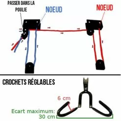 Point Range Vélo Au Plafond Charge Lourde Pour VAE -Hiplok Soldes Boutique range velo au plafond charge lourde pour vae full 6