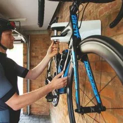 Support Vélo Mural Blanc Avec Antivol Intégré Airlok Hiplok -Hiplok Soldes Boutique support velo mural blanc avec antivol integre airlok hiplok full 5